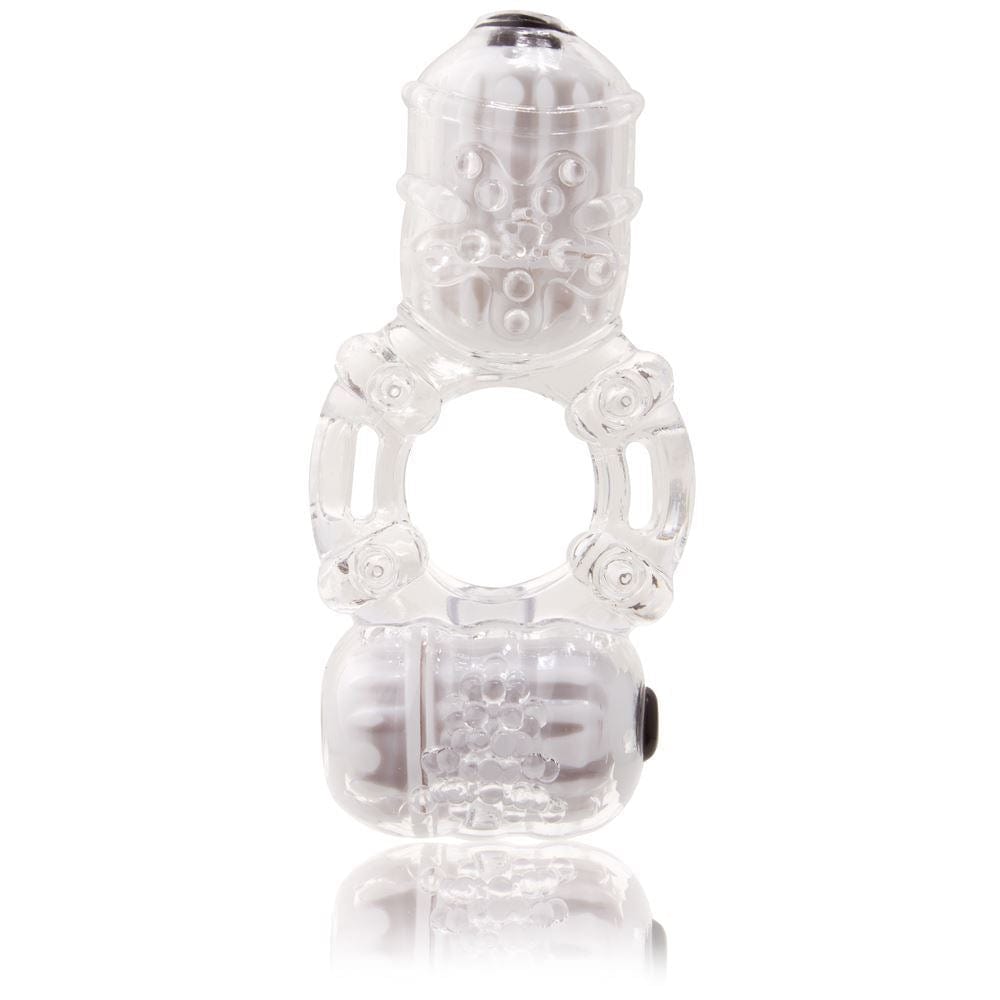 Screaming O The Big O2 Vibrating Cock Ring With Clitoral Stimulator In Clear - Spanksy
