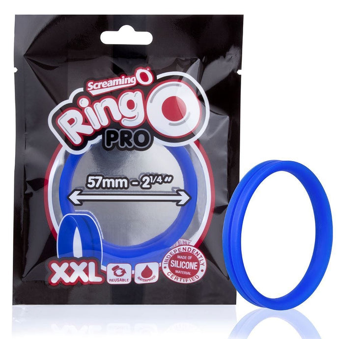 Screaming O - Ringo inc Rangler Cock Rings Screaming O RingO Pro Silicone Cock Ring XXL Blue