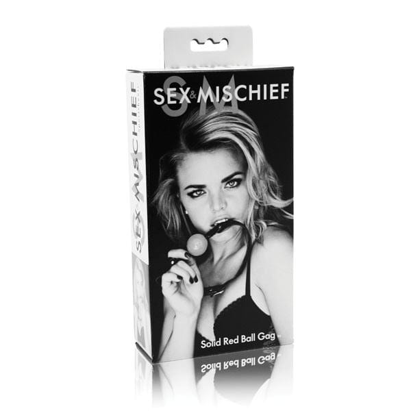 Sex and Mischief Solid Red Bondage Ball Gag - Spanksy