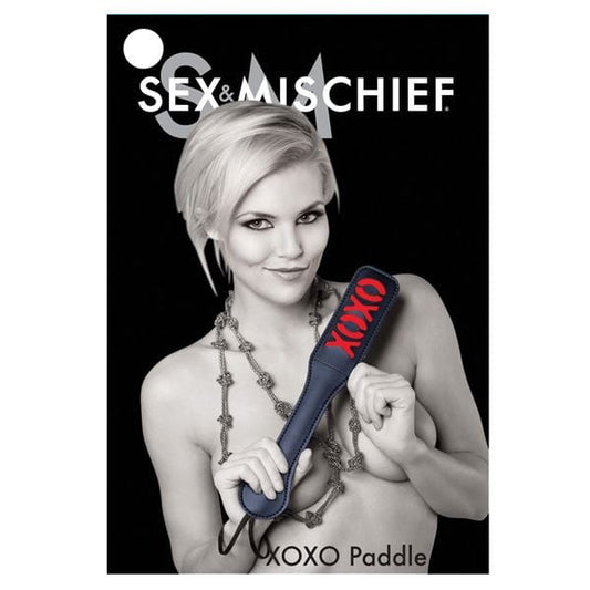 Sex and Mischief XOXO Impression Submission Paddle Spanker Black - Spanksy