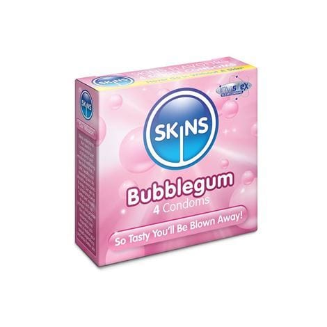 Skins Condoms Bubblegum 4 Pack - Spanksy