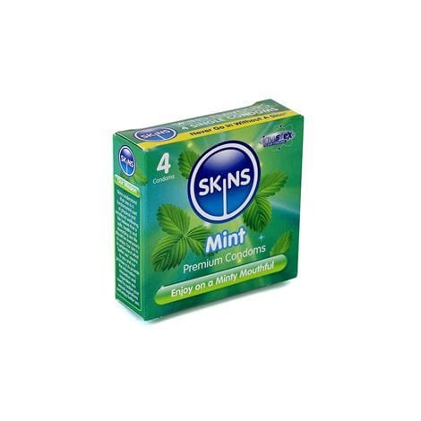 Skins Condoms Mint 4 Pack - Spanksy