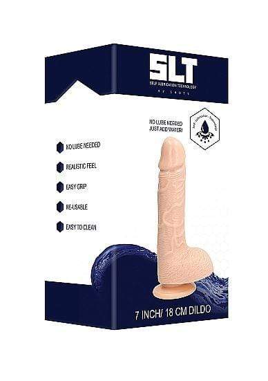 Realistic Dildo Sex Toy Self Lubrication 7" Dong No Lube Needed - Spanksy