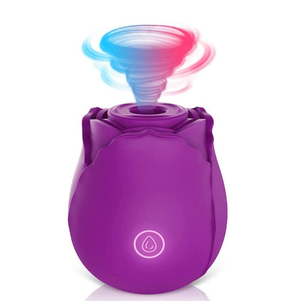 Rose Clit Suction Sucker Vibrator 10 Mode Sex Toy Purple Waterproof Rechargeable - Spanksy