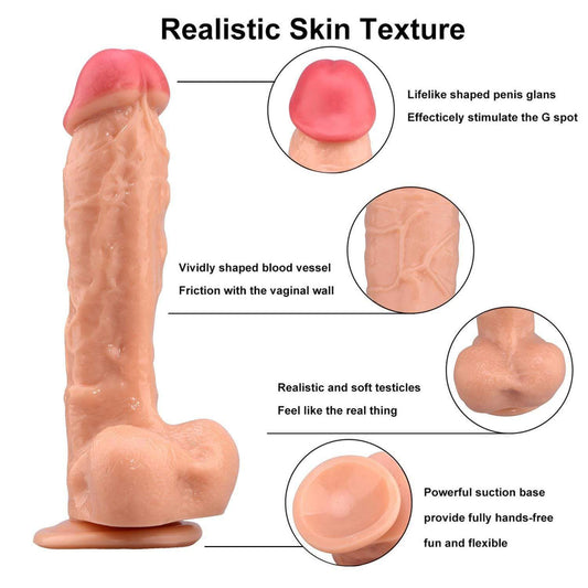 Spanksy 9" Suction Base Dildo in Nude - Spanksy