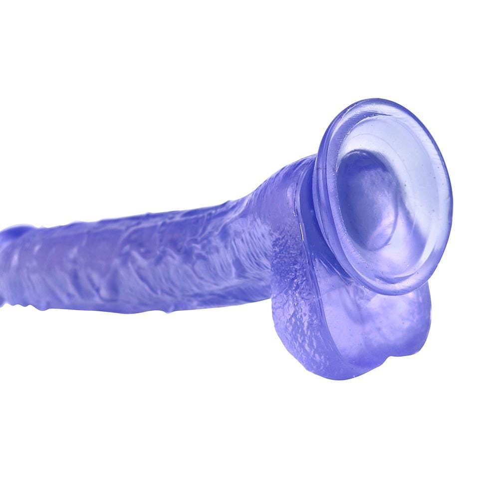 Spanksy Jelly Colours 12" Suction Base Dildo in Purple - Spanksy