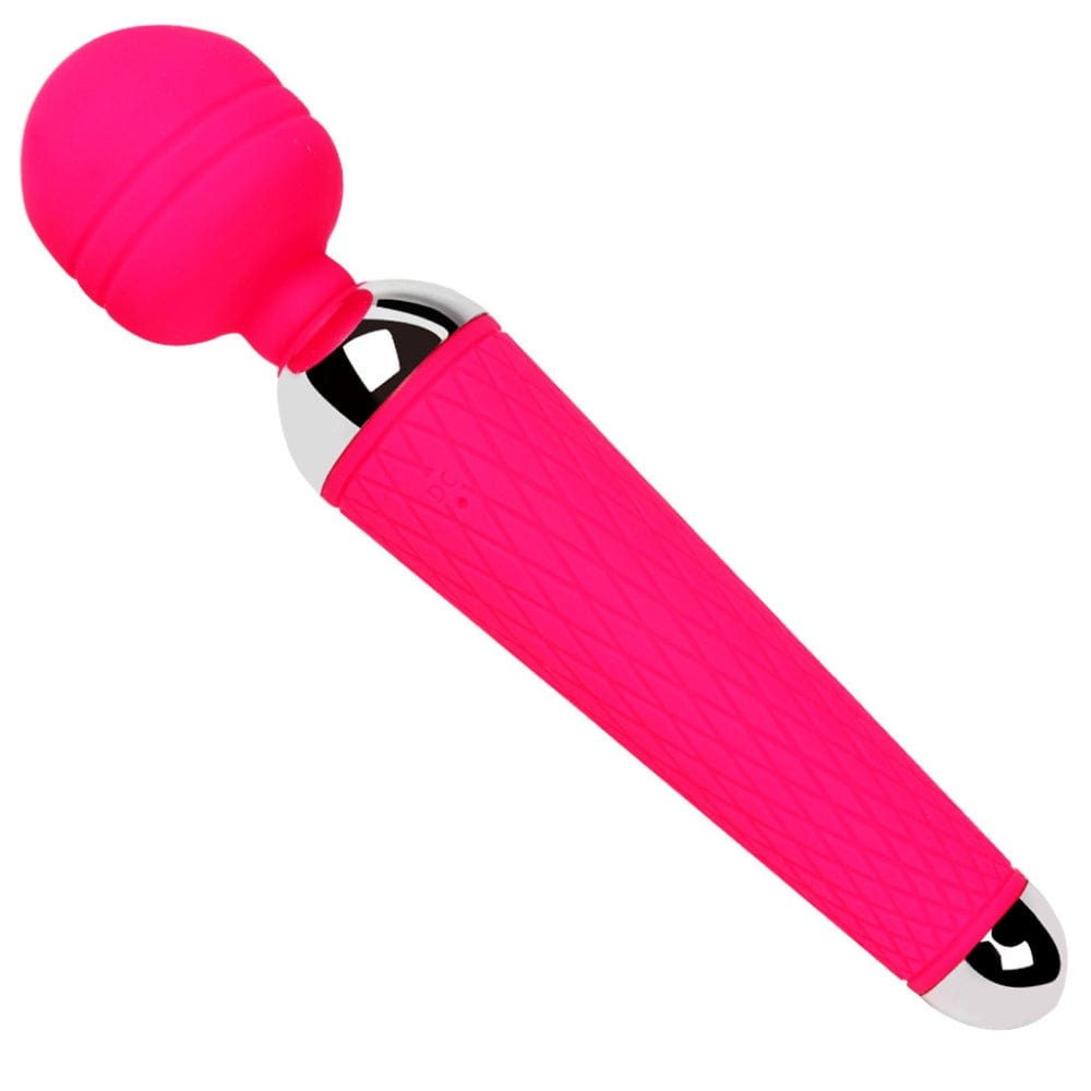 Rechargeable Pink Wand Vibrator: 10 Powerful Speeds Available - Spanksy Rechargeable Pink Wand Vibrator: 10 Powerful Speeds Available - Spanksy
