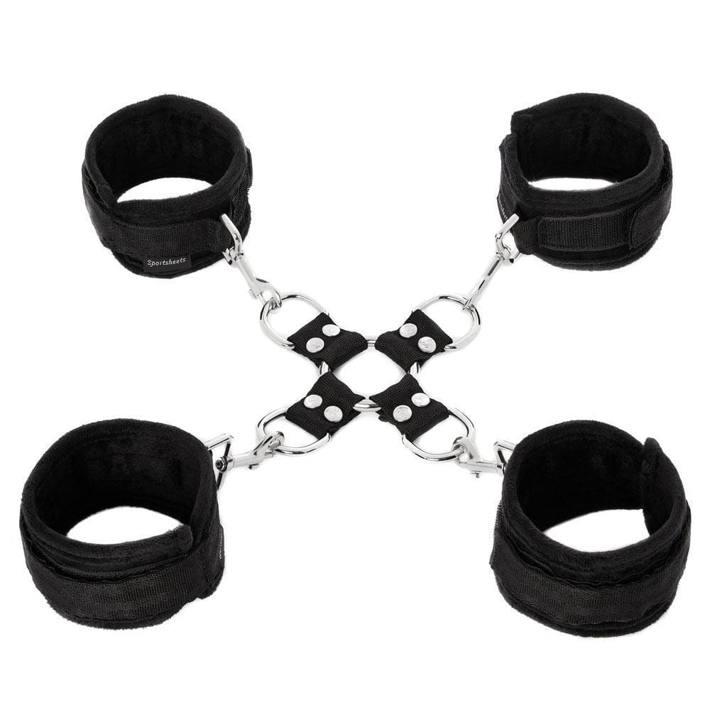 Sportsheets Hog Tie & Cuff Set Restraint Beginners Bondage Play - Spanksy