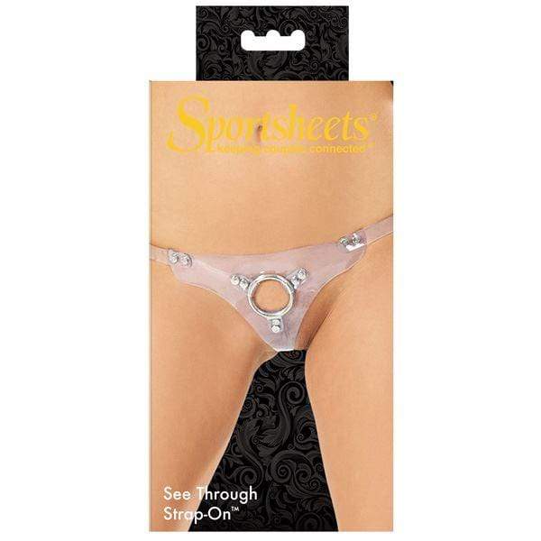 Sportsheets Strap On Harness Sportsheets Strap On Peek-A-Boo See-Through Harness Multi Size O Rings