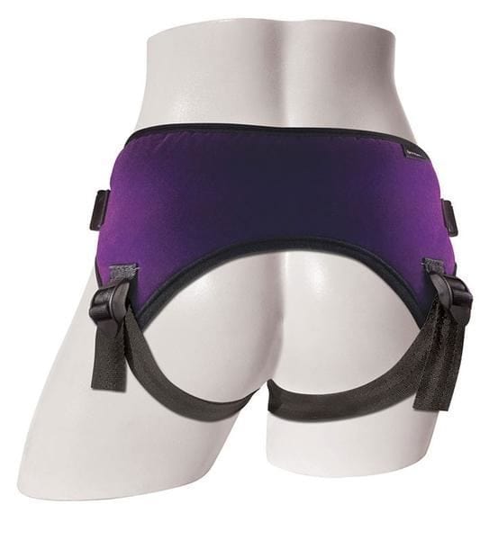 Sportsheets Strap On Lush Harness Multi Size Rubber O Rings Purple - Spanksy