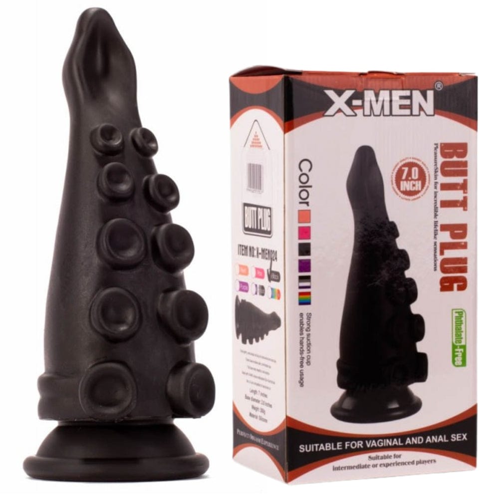 Fantasy Anal Dildo Tentacle Alien Butt Plug Girthy Size Silicone 7 Inches - Spanksy