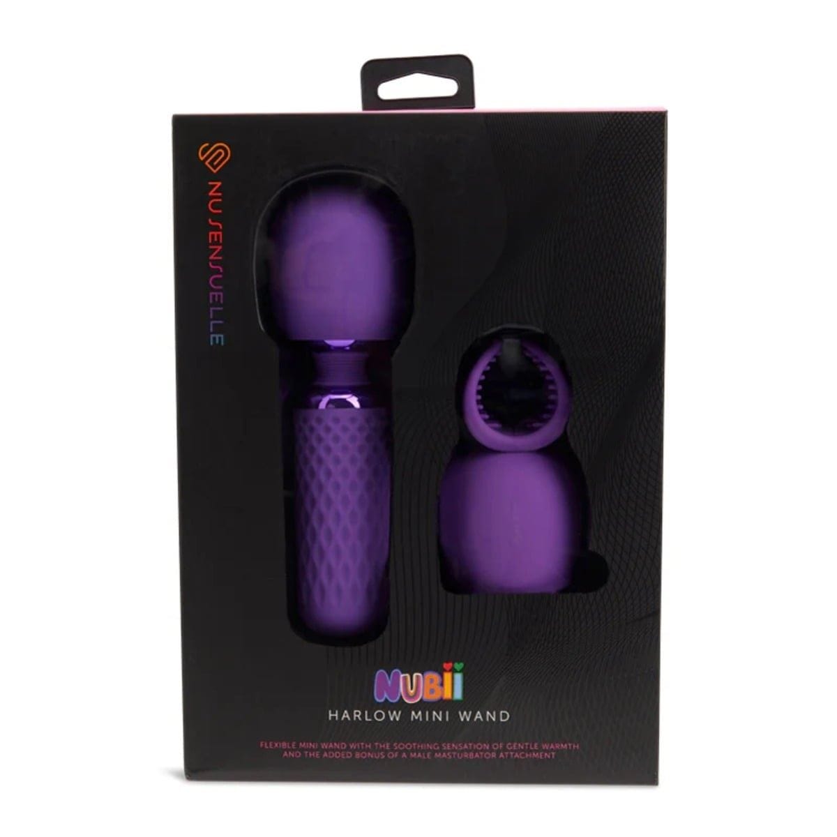 HARLOW NUBII MINI WAND W/ MASTURBATOR - Multiple Vibration Modes, Compact Size