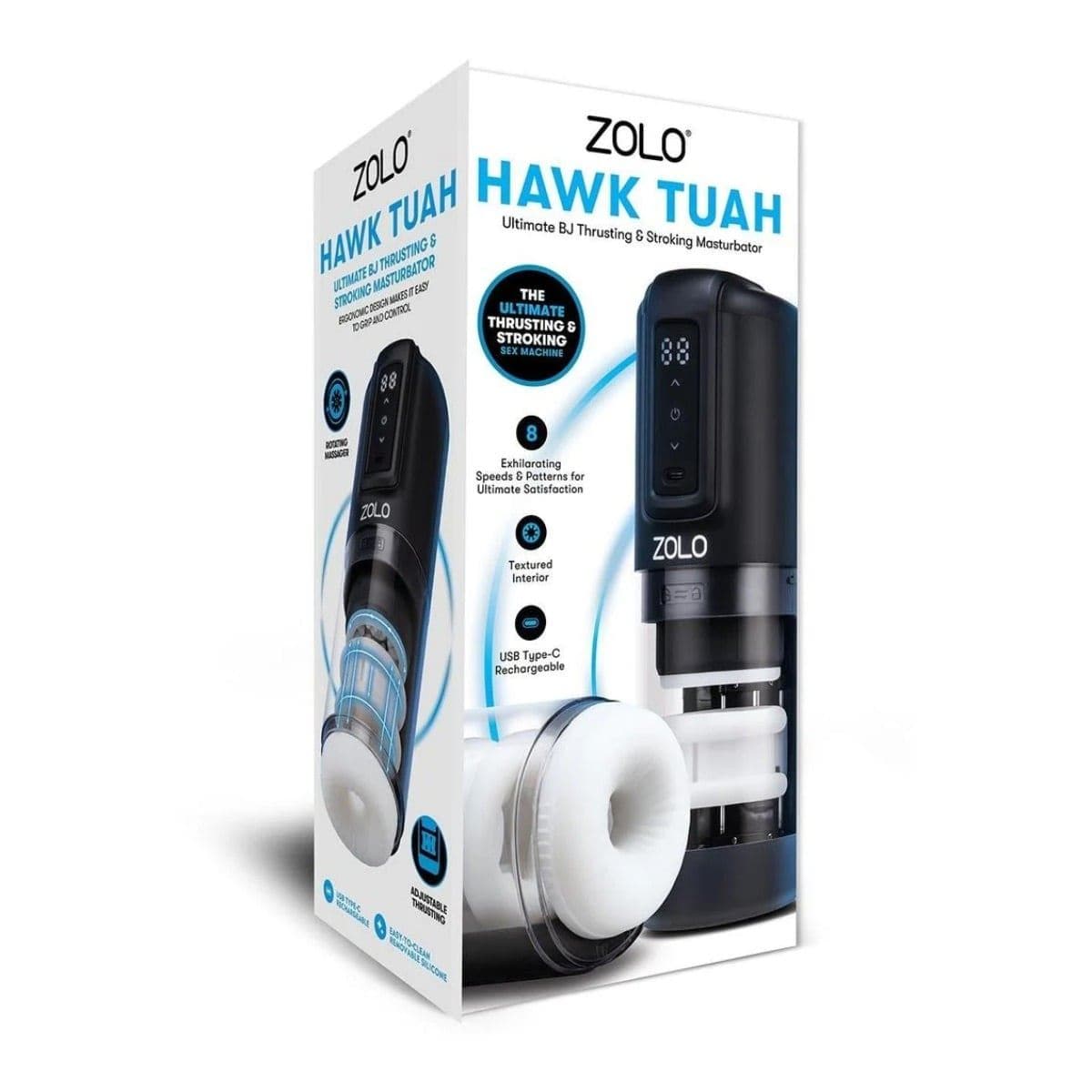 Zolo Hawk Tuah Ultimate Blowjob - Textured Sleeve, Realistic Feel, Reusable