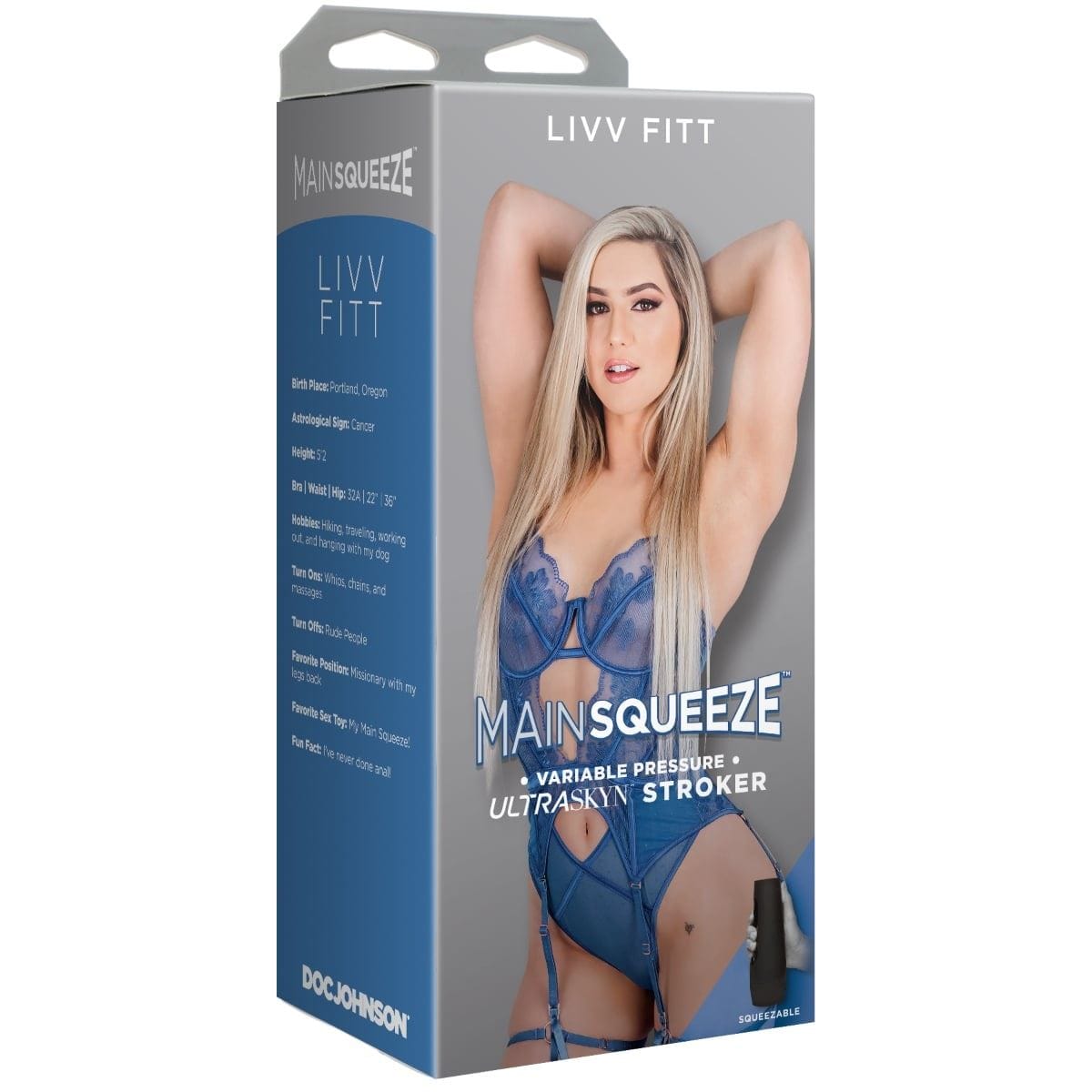 Main Squeeze Livv Fitt Ultraskyn Stroker Vagina - Masturbator, Textured Sleeve