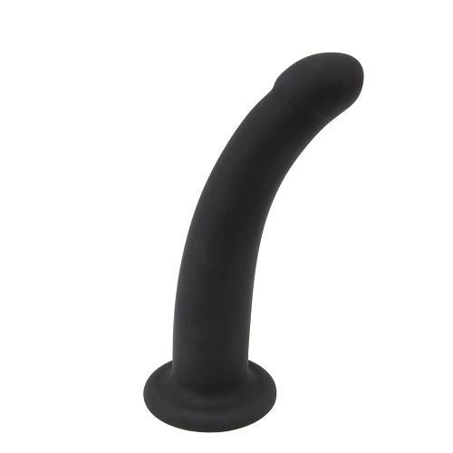 Loving Joy Curved 5 Inch Silicone Dildo With Suction Cup In Black