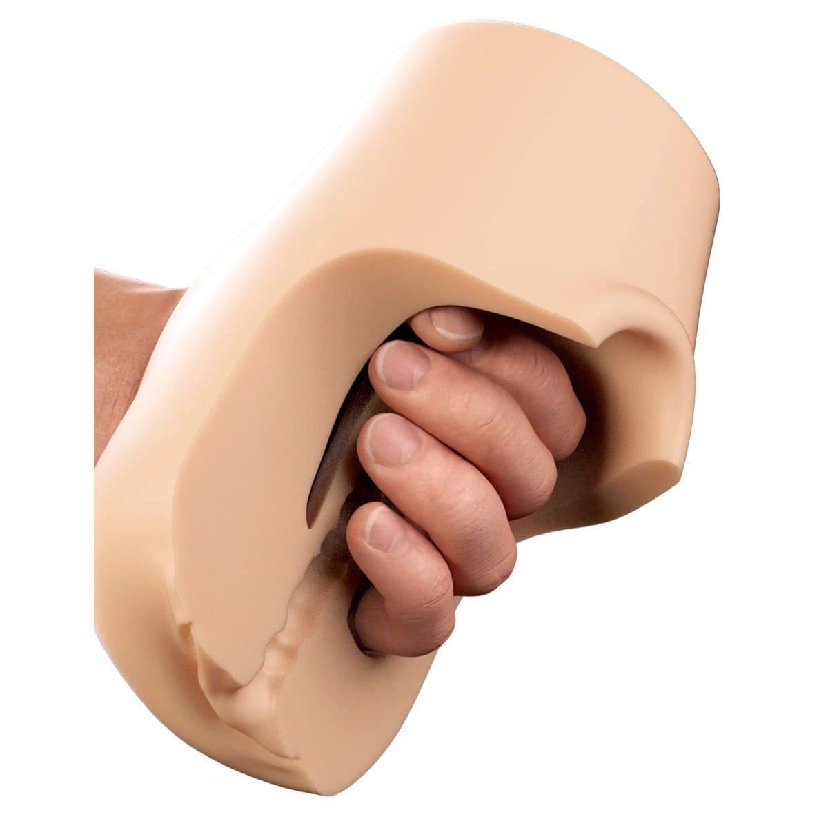 PDX Plus Pussy Pounder Squeeze Stroker Light - Masturbator, Textured Sleeve