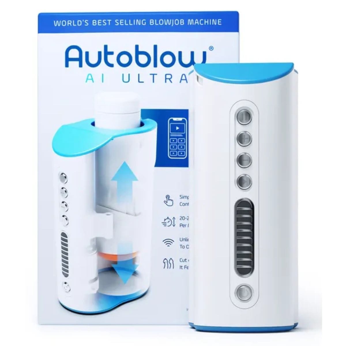 Autoblow Male Masturbators Autoblow AI Ultra Blowjob Machine - Textured Sleeve, Realistic Feel, Reusable