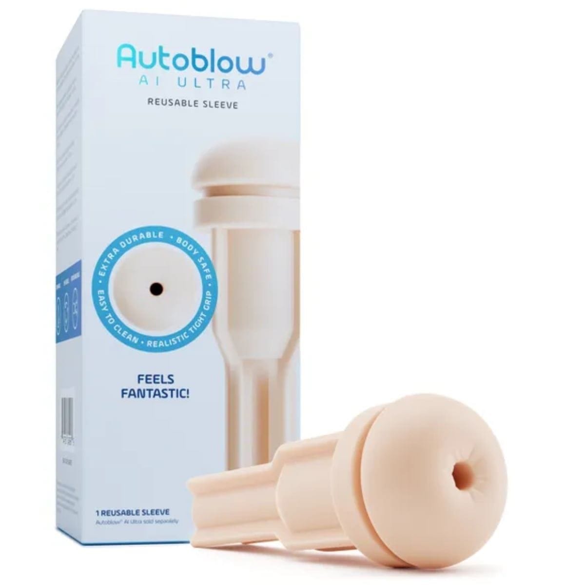 Autoblow Male Masturbators Autoblow AI Ultra Reusable Anal Sleeve Vanilla - Masturbator, Textured Sleeve