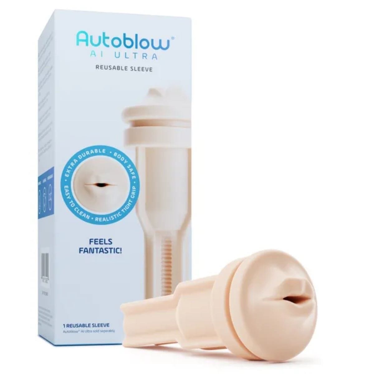 Autoblow Male Masturbators Autoblow AI Ultra Reusable Mouth Sleeve Vanilla - Masturbator, Textured Sleeve
