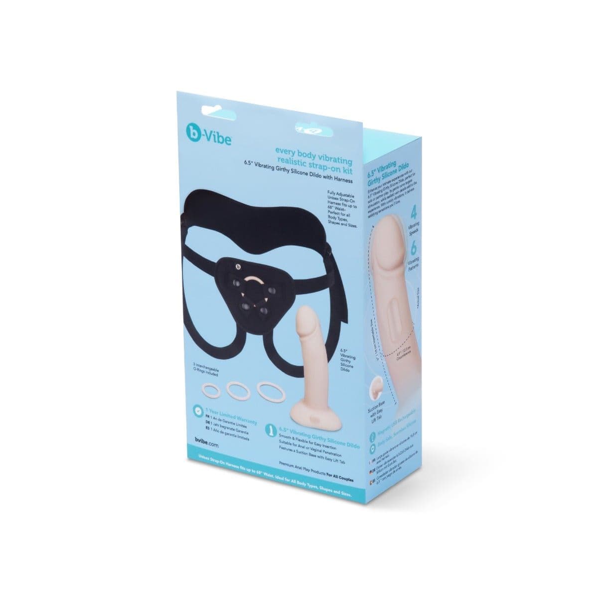 B-Vibe Strap On Dildo & Harness B-Vibe Every Body Vibrating Realistic Strap on Kit - Complete Kit