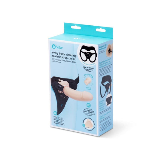 B-Vibe Strap On Dildo & Harness B-Vibe Every Body Vibrating Realistic Strap on Kit - Complete Kit