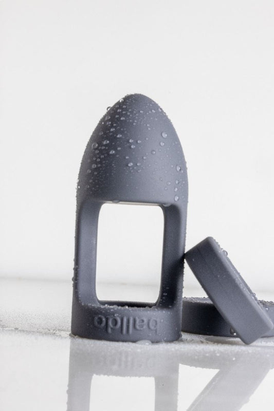 Balldo Cock Rings Balldo Set Steel Grey - Premium Silicone Ball Sex Set with Adjustable Rings