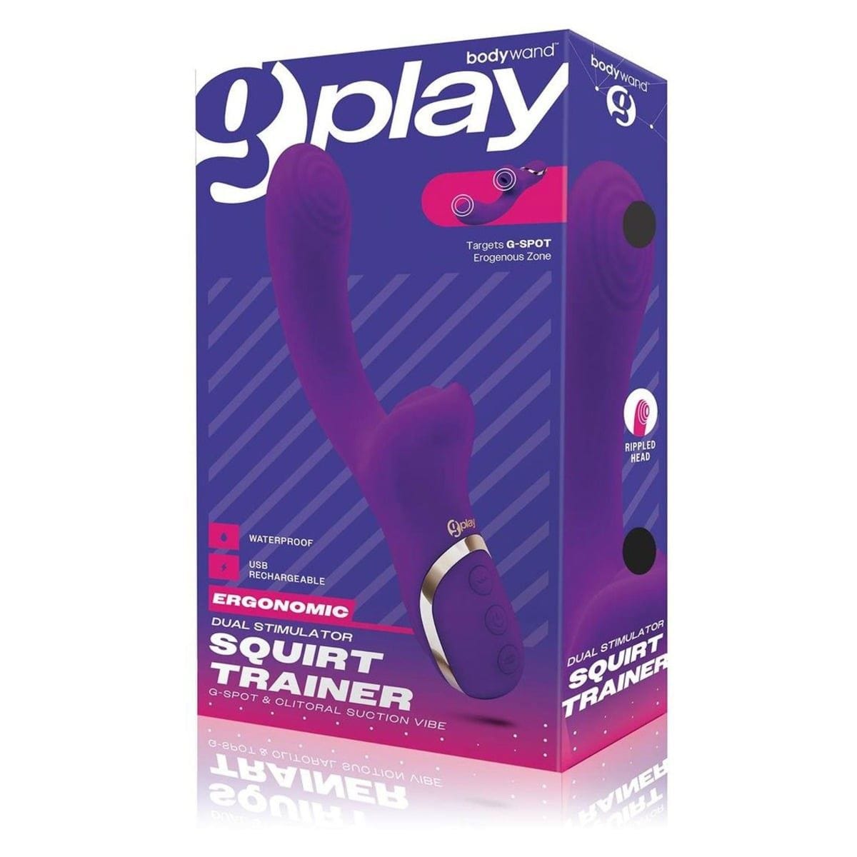 Bodywand G Spot Vibrator Bodywand G Play Squirt Trainer G Spot And Clitoral Suction Vibrator Purple