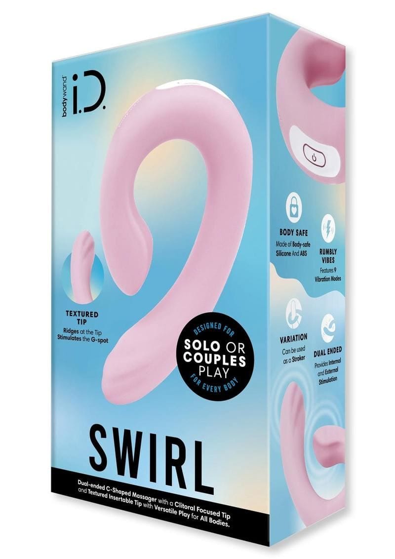 Bodywand G Spot Vibrator Bodywand I.D. Swirl Multi Function Vibrator Pink - multiple vibration modes