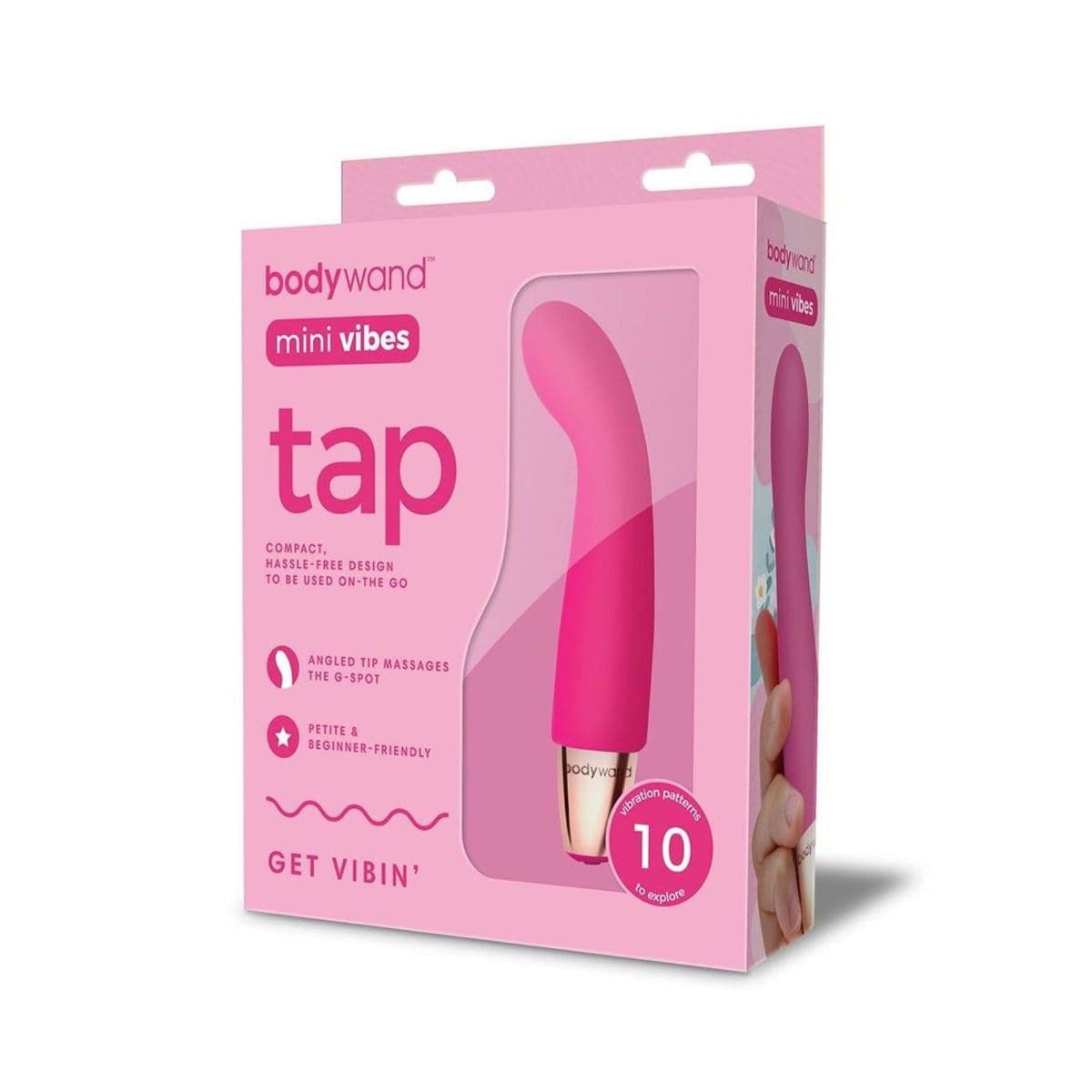 Bodywand G Spot Vibrator Bodywand Mini Vibes Tap Vibrator Pink - multiple vibration modes