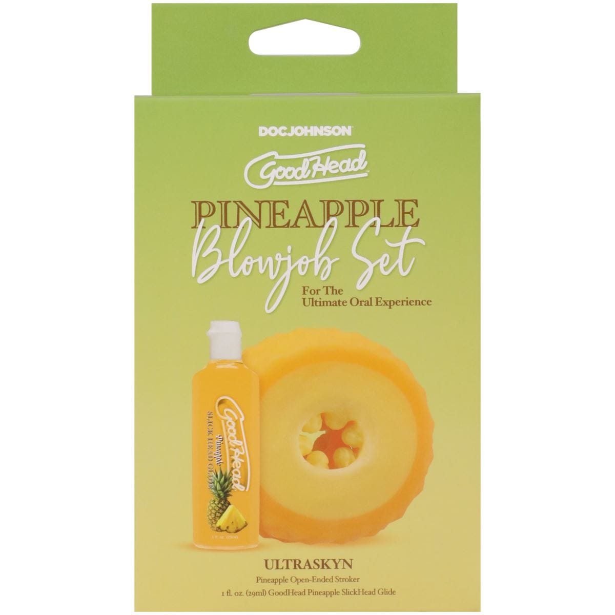 GoodHead Pineapple Blowjob Set - Male Masturbator, Remote Controlled, Realistic