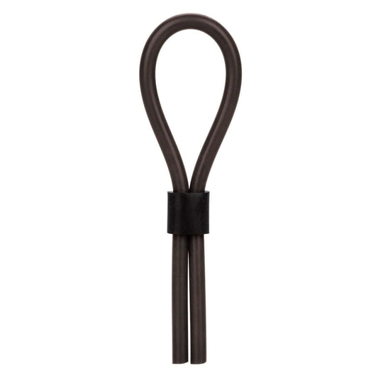 California Exotics Cock Rings CalExotics Silicone Stud Lasso - Adjustable Black Lasso Ring Silicone Adjustable
