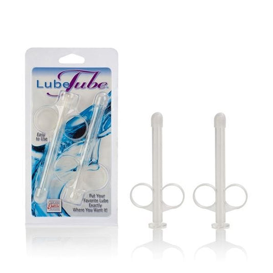 California Exotics Lubricant Lube Tube Applicator Clear - Precision Lubricant Syringe 2?Pack Silicone