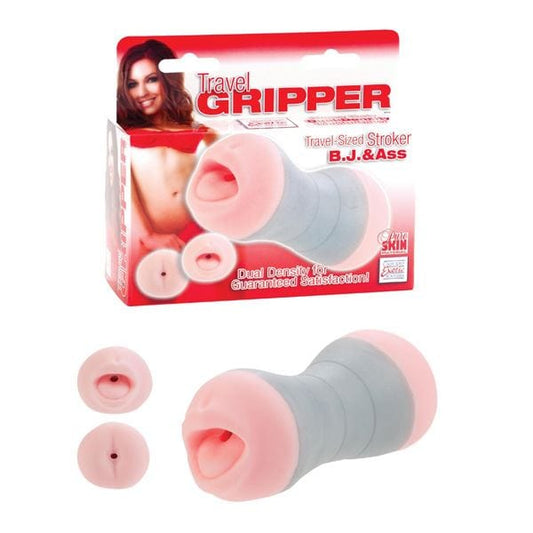 California Exotics Male Masturbators CalExotics Travel Gripper - B.J. & Ass Dual Ended Stroker Discreet Anal