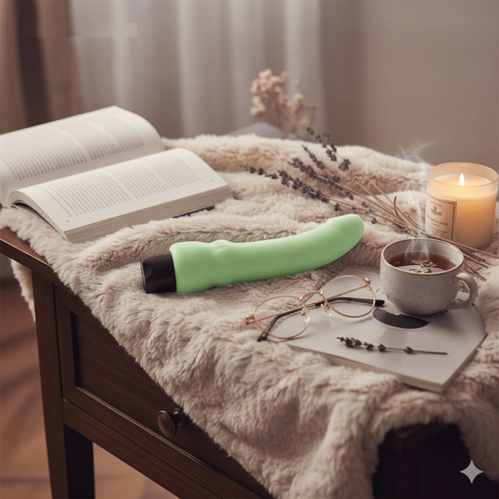 California Exotics Realistic Vibrators Waterproof Glow in the Dark Stud Mint: Luminous Multi Speed Vibrator