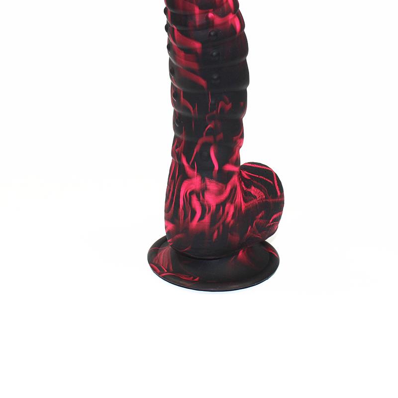 Strap On Dildo Silicone Dildo Red & Black - Spanksy