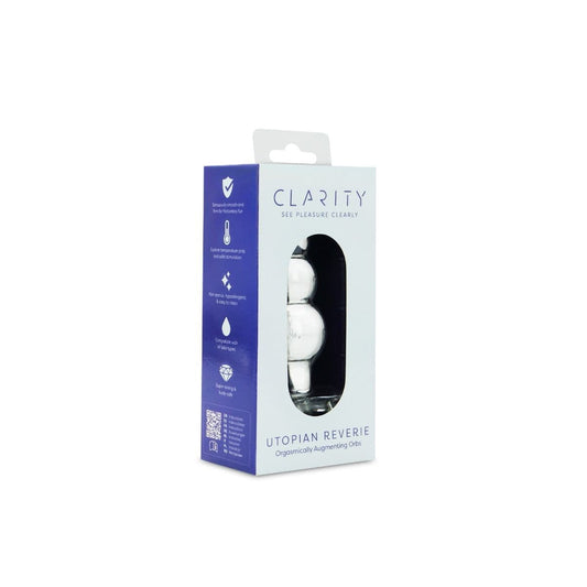 Clarity Anal Beads Clarity Utopian Reverie Glass Anal Beads: 3.6 Inch Progressive Pleasure for Anal Stimulation