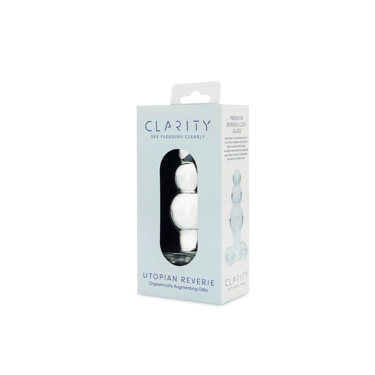 Clarity Anal Beads Clarity Utopian Reverie Glass Anal Beads: 3.6 Inch Progressive Pleasure for Anal Stimulation