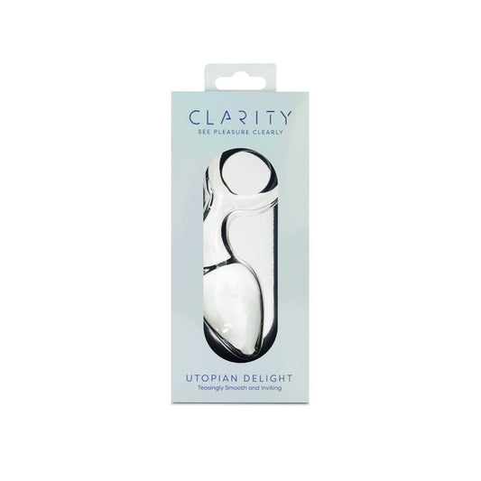 Clarity Butt Plugs Clarity Utopian Delight Glass Butt Plug: 3.5" Compact Elegance with App Control