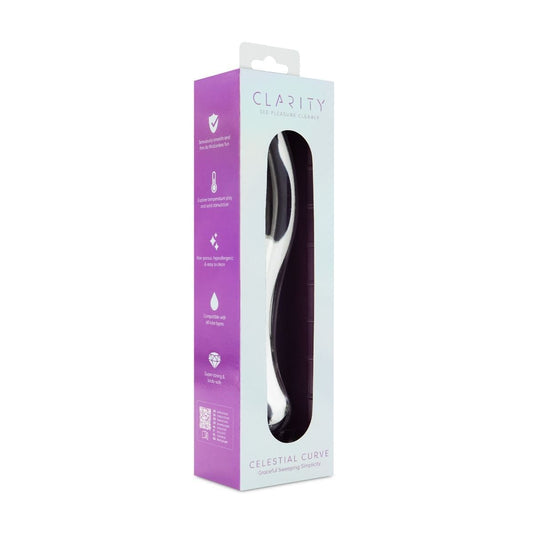 Clarity Realistic Dildos Clarity Celestial Curve Glass Dildo - Double Ended & Curved Couples