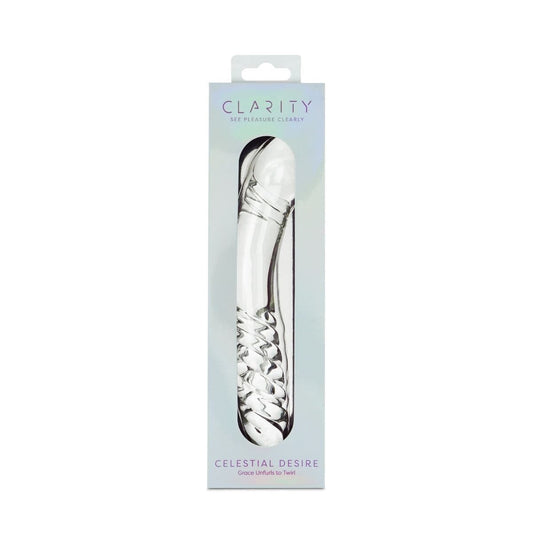 Clarity Realistic Dildos Clarity Celestial Desire Double Ended Glass Dildo: 7.4 Inch Deep Pleasure for Versatile Play