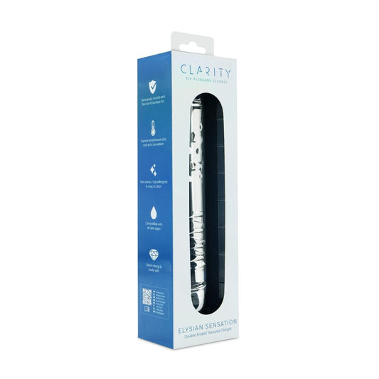 Clarity Realistic Dildos Clarity Elysian Sensation 7.1-Inch Double-Ended Glass Dildo for Refined Pleasure
