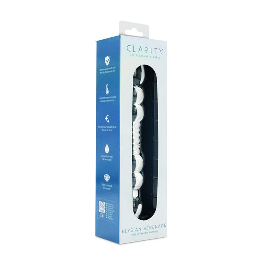Clarity Realistic Dildos Clarity Elysian Serenade Glass Dildo: 191mm Curved Pleasure Wand for Couples