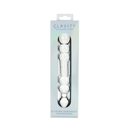 Clarity Realistic Dildos Clarity Elysian Serenade Glass Dildo: 191mm Curved Pleasure Wand for Couples