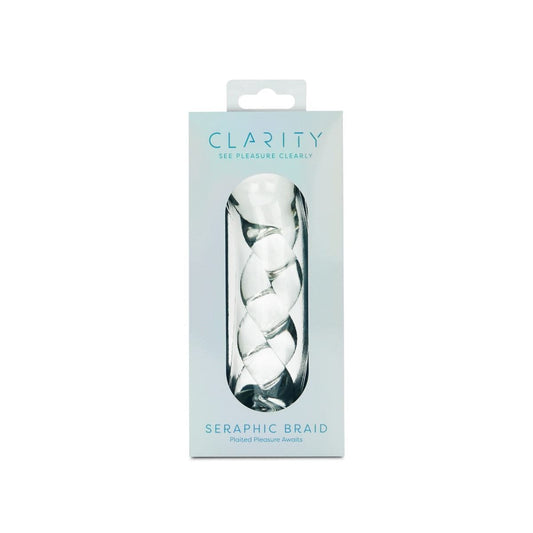 Clarity Realistic Dildos Clarity Seraphic Braid Spiral Glass Dildo: 5.7 Inch Textured Sensation for Couples
