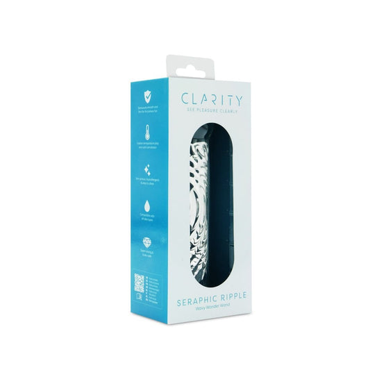 Clarity Realistic Dildos Clarity Seraphic Ripple Textured Glass Dildo: 6.2" Wave Ridges for Ultimate Sensation