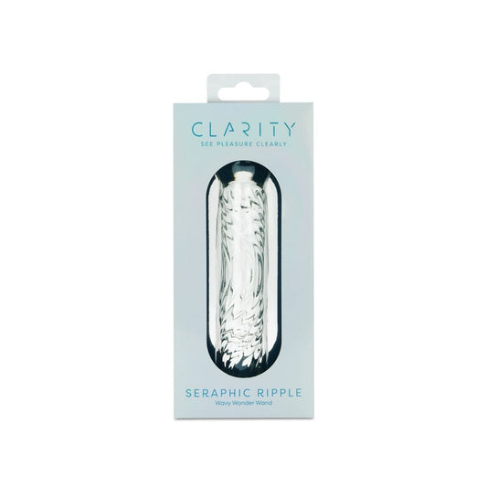 Clarity Realistic Dildos Clarity Seraphic Ripple Textured Glass Dildo: 6.2" Wave Ridges for Ultimate Sensation