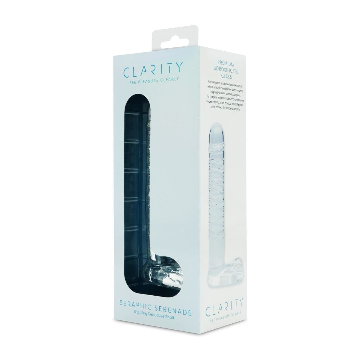 Clarity Realistic Dildos Clarity Seraphic Serenade 5.7 Inch Hand-Blown Glass Dildo for Gentle Stimulation