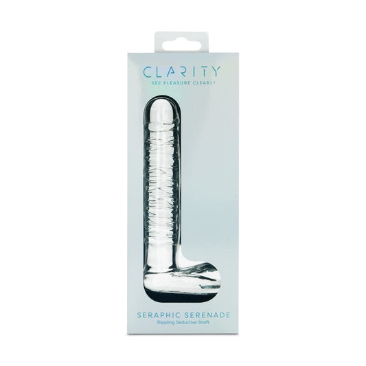 Clarity Realistic Dildos Clarity Seraphic Serenade 5.7 Inch Hand-Blown Glass Dildo for Gentle Stimulation