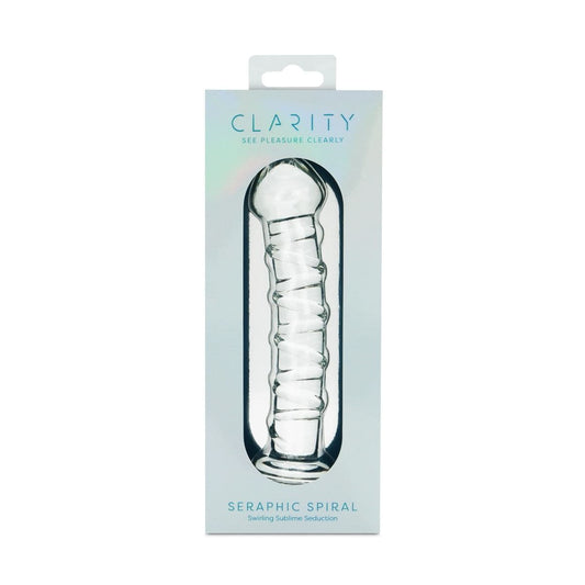 Clarity Realistic Dildos Clarity Seraphic Spiral Glass Dildo: 160mm Textured Spiral for Sensational Pleasure