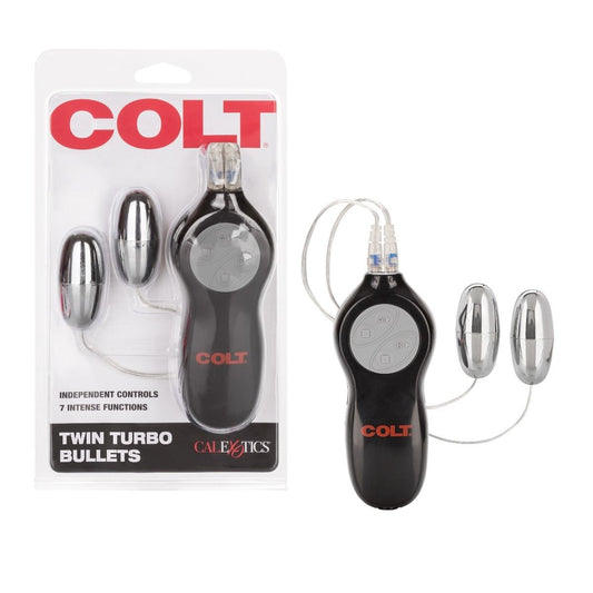 COLT Bullets COLT 7 Function Twin Turbo Bullets: Dual Vibrating Couples Stimulator